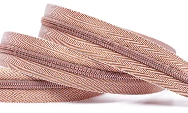 Reissverschluss 6 mm Metallic - Lurex Rose Gold