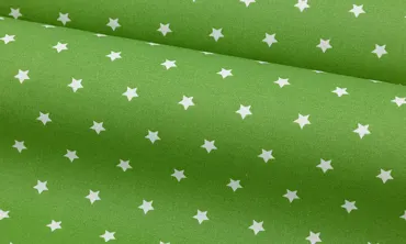 Baumwolle acrylbeschichtet - Sterne Hellgrün