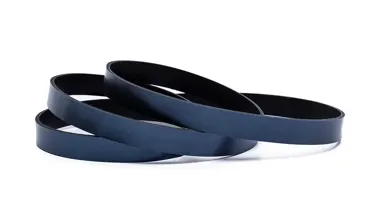 Lederriemen 15 mm Metallic - Midnight