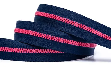 Reissverschluss BI-Color Navy Pink