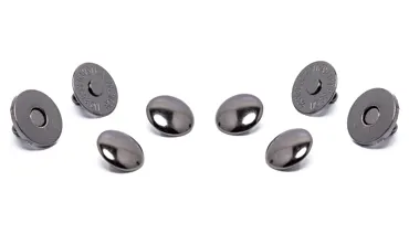 Magnetverschluss genietet 14 mm Gun Metal