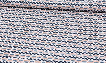 Baumwolle Cotton + Steel Along the Fields Old Rose