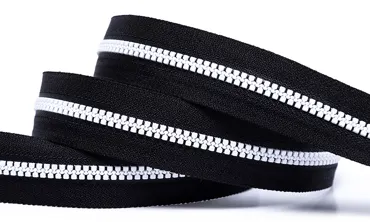 Reissverschluss BI-Color Schwarz Weiss