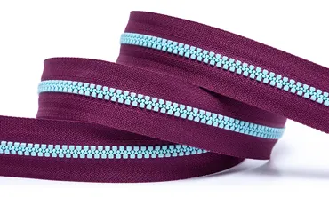 Reissverschluss BI-Color Orchidee Aqua