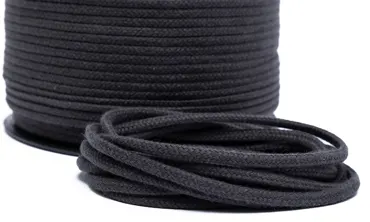 Baumwollkordel 4 mm - Dunkelgrau