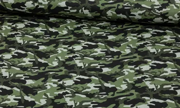 Baumwolle - Camouflage Grün