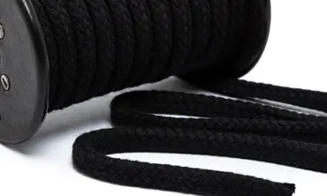 Baumwollkordel 8 mm - Schwarz