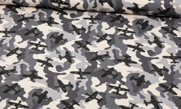 French Terry Army Airplane Grau