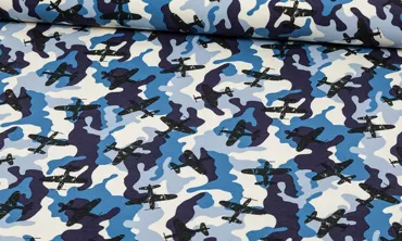 French Terry Army Airplane Blau