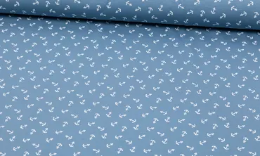 Jersey Dunstblau Anker Weiss