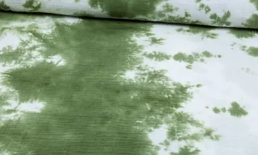 Double Gauze Batik Grün