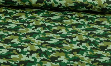 Double Gauze Cosmo Camouflage Grün
