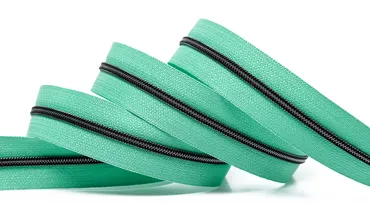 Reissverschluss 4 mm Metallic - Mint Gun Metal