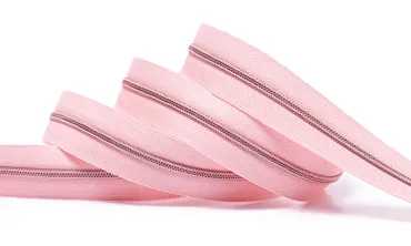 Reissverschluss 4 mm Metallic - Rosa Rose Gold