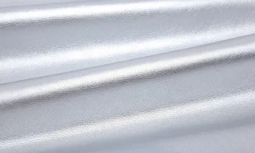 Kunstleder Metallic Silber