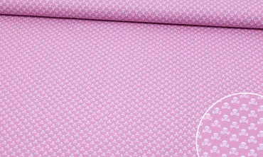 Baumwolle Tiny Skulls - Altrosa