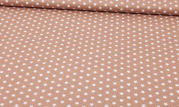 Baumwolle kleine Sterne Beige