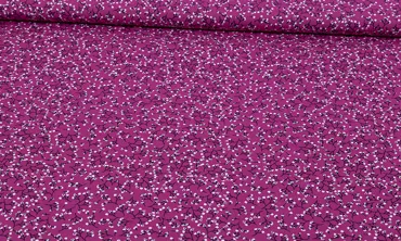Baumwolle Tiny Blossom Fuchsia