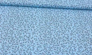 Baumwolle Tiny Blossom Hellblau