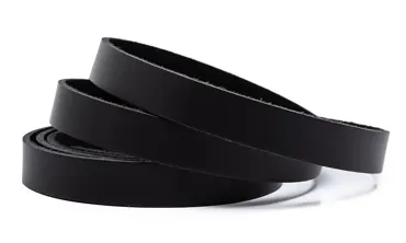 Lederriemen 15 mm - Schwarz