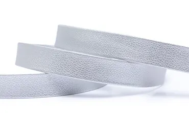 20 mm Einfassband Kunstleder Silber