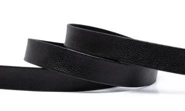 Einfassband 20 mm Kunstleder - Schwarz