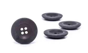 22 mm Knopf Vintage Dunkelgrau 4-Loch