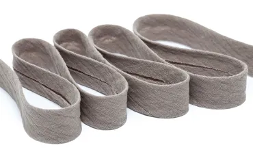 20 mm Einfassband Double Gauze Stein