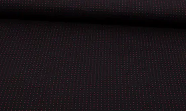 Baumwolle Sevenberry Kasuri Black Red