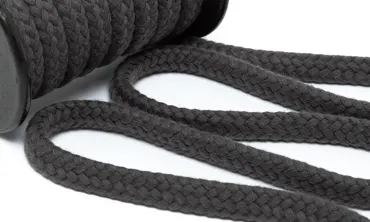 Baumwollkordel 10 mm - Dunkelgrau