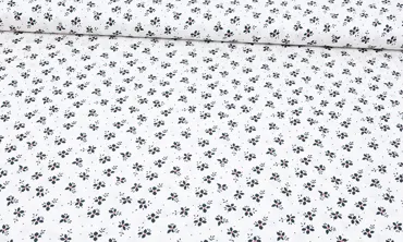 Voile - Spring Blossom White Black