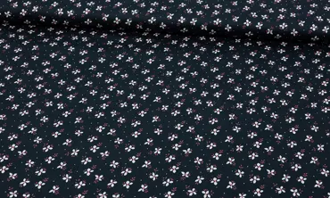 Voile - Spring Blossom Anthrazite White