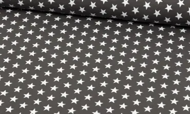 Jersey Dunkelgrau - weisse Sterne