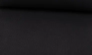 Bündchen Fein Ripp - Schwarz