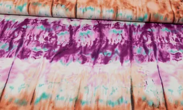 Popeline Batik Orange Fuchsia