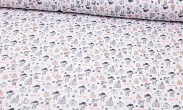 Double Gauze Indianerparty Weiss