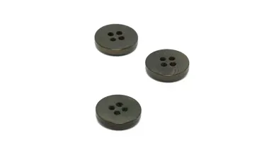 Knopf Corozo 15 mm 4-Loch - Khaki