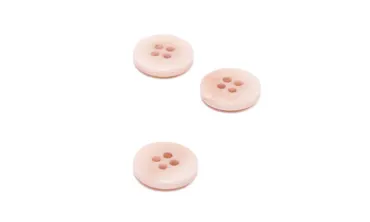 Knopf Corozo 15 mm 4-Loch - Powder Pink