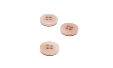 Knopf Corozo 15 mm 4-Loch - Warm Sand