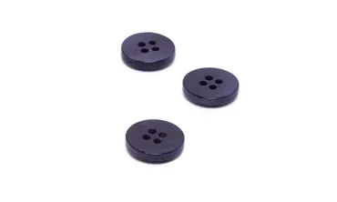 Knopf Corozo 15 mm 4-Loch - Blueberry