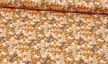 Baumwolle - Honey Blossom Crimson - Ochre