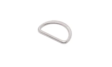25 mm D-Ring flach - Silber matt