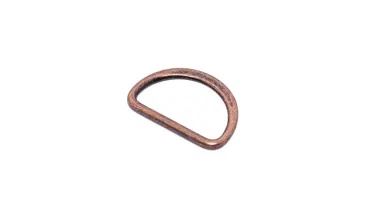 25 mm D-Ring flach - Altkupfer
