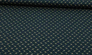Baumwolle Fleur de Lis Navy