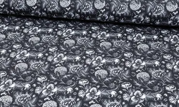 French Terry Brushed - Monochrom Garden Anthrazit