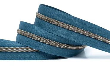 Reissverschluss 6 mm Metallic - Jeans Altmessing