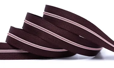 Reissverschluss 4 mm Metallic - Bordeaux Rose Gold