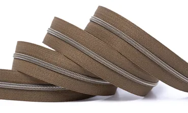 Reissverschluss 4 mm Metallic - Braun Altmessing