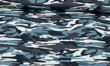 Baumwolle Camouflage Blau
