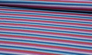 Jersey Streifen Multicolor Pink Blue